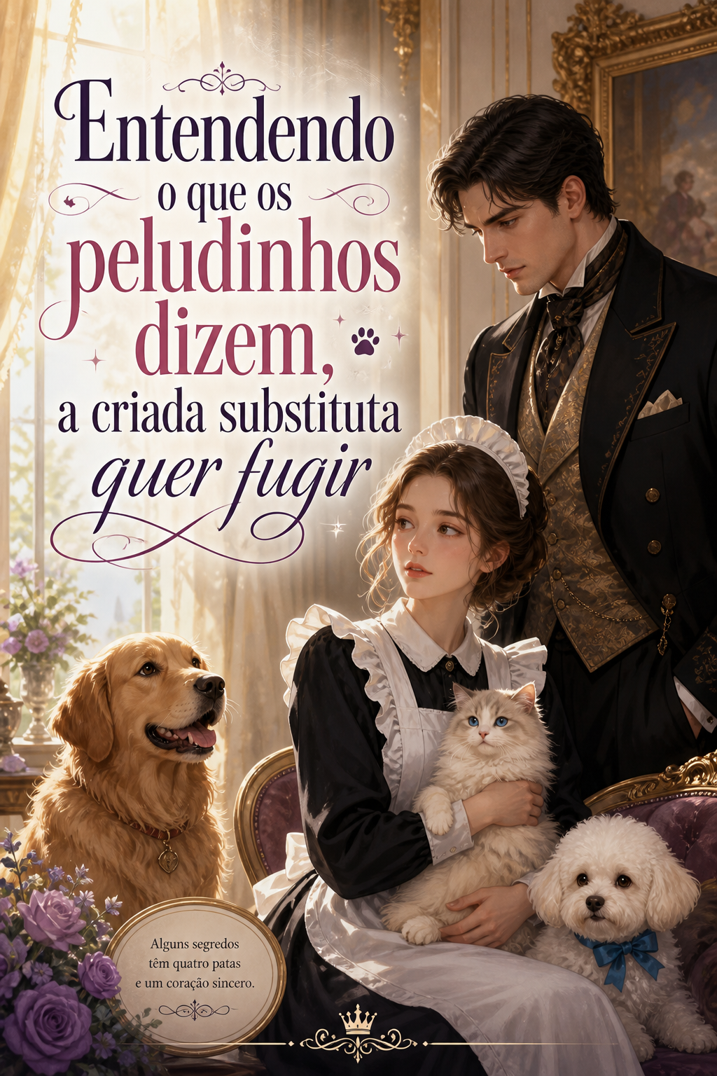 Entendendo o que os peludinhos dizem, a criada substituta quer fugir
